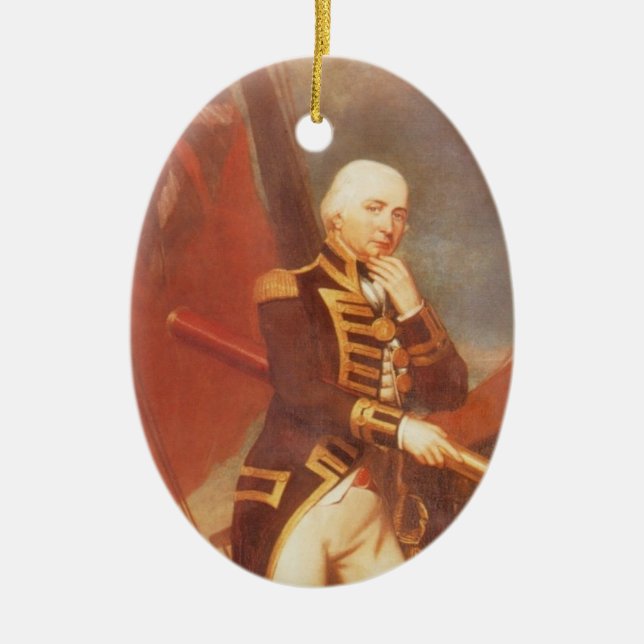 Cuthbert Collingwood Ceramic Tree Decoration (Front)