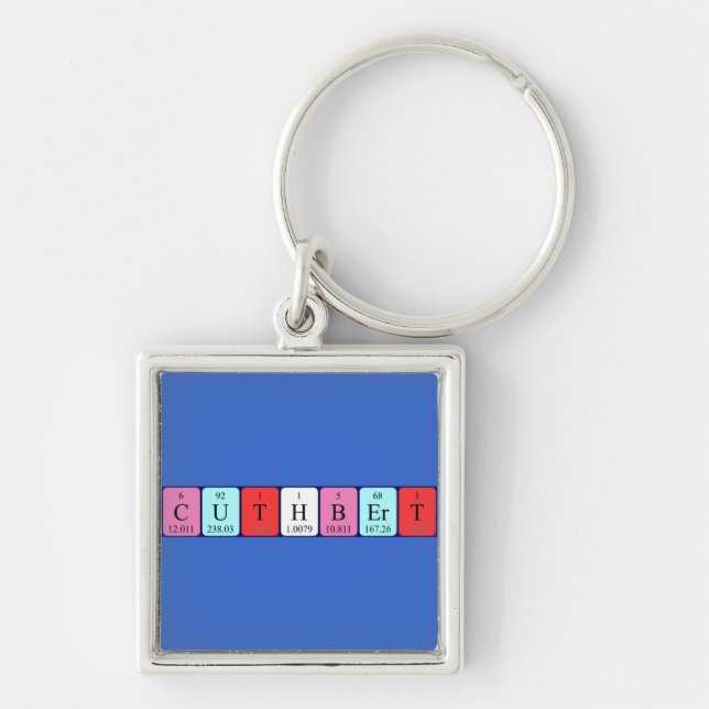 Cuthbert periodic table name keyring (Front)
