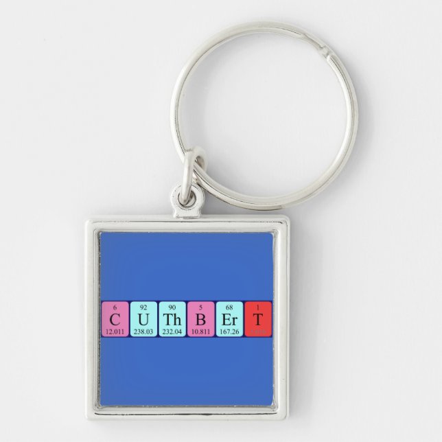 Cuthbert periodic table name keyring (Front)