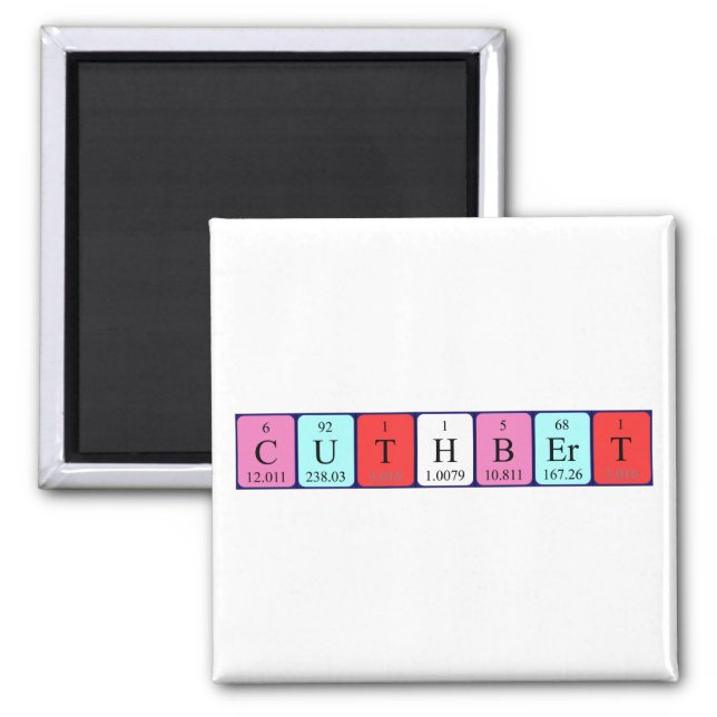 Cuthbert periodic table name magnet (Front)