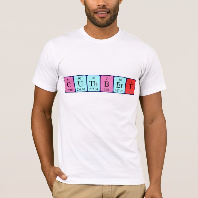 Cuthbert periodic table name shirt (Front)