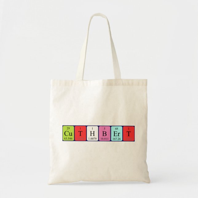 Cuthbert periodic table name tote bag (Front)