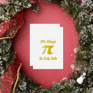 Cutie 3.14 Pi Day Foil Holiday Card