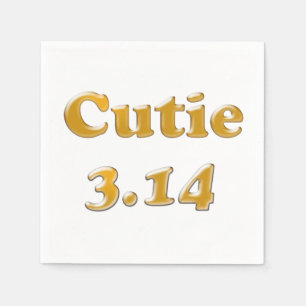Cutie 3.14 Pi Day Napkin