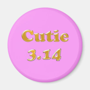 Cutie 3.14 Pi Day Pink Magnet