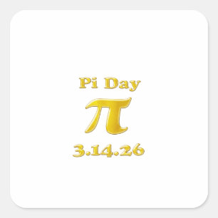 Cutie 3.14 Pi Day Square Sticker