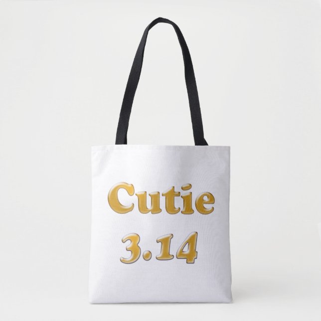 Cutie 3.14 Pi Day Tote Bag (Front)