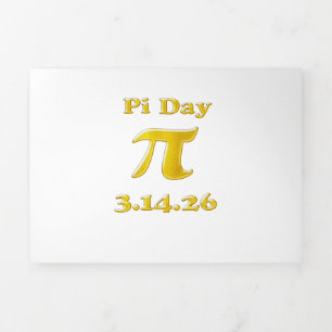 Cutie 3.14 Pi Day Tri-Fold Invitation