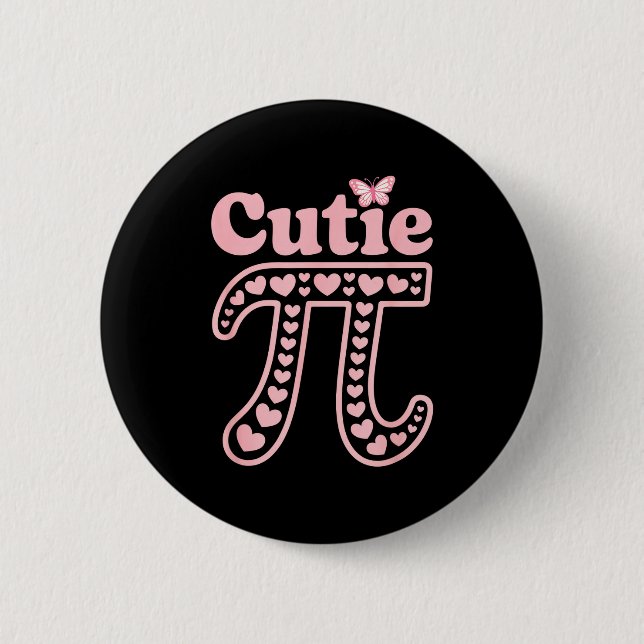 Cutie  6 cm round badge (Front)