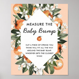 Cutie Baby Shower Measure The Baby Bump Game Poster