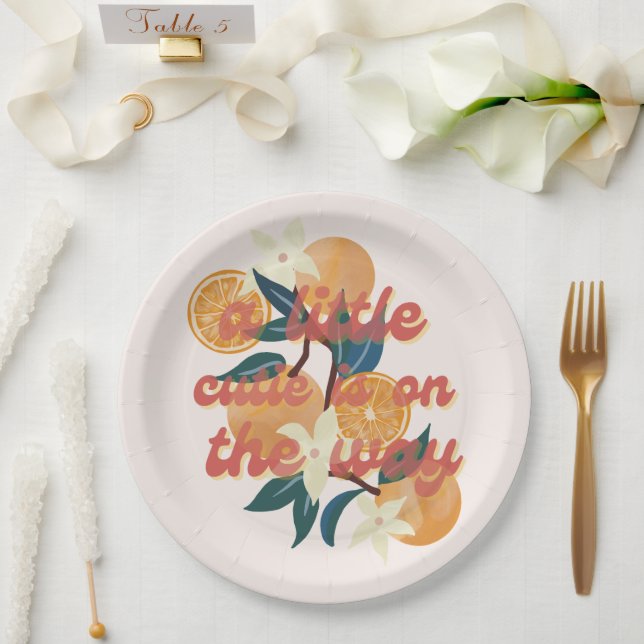 cutie baby shower theme paper plates  (Wedding)