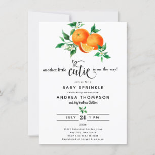 Cutie Baby Sprinkle Baby Shower Invitation