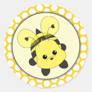 Cutie Bee Classic Round Sticker