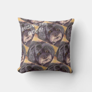CUTIE BLACK COCK-A-POO MIX CUSHION