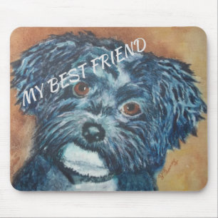 CUTIE BLACK HAVANESE MOUSE MAT