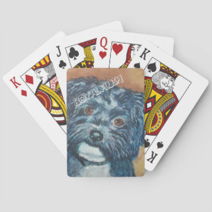CUTIE BLACK HAVANESE PLAYING CARDS