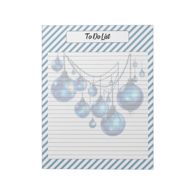 Cutie Blue Christmas Notepad (Rotated)