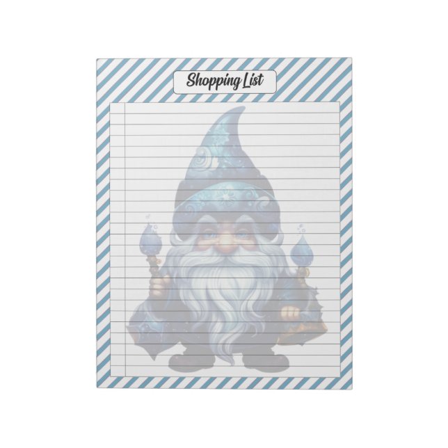 Cutie Blue Christmas Notepad (Rotated)