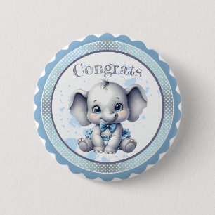 Cutie Blue Elephant - Little Peanut 6 Cm Round Badge