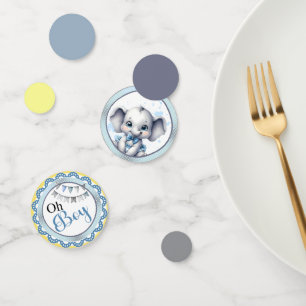 Cutie Blue Elephant - Little Peanut Confetti