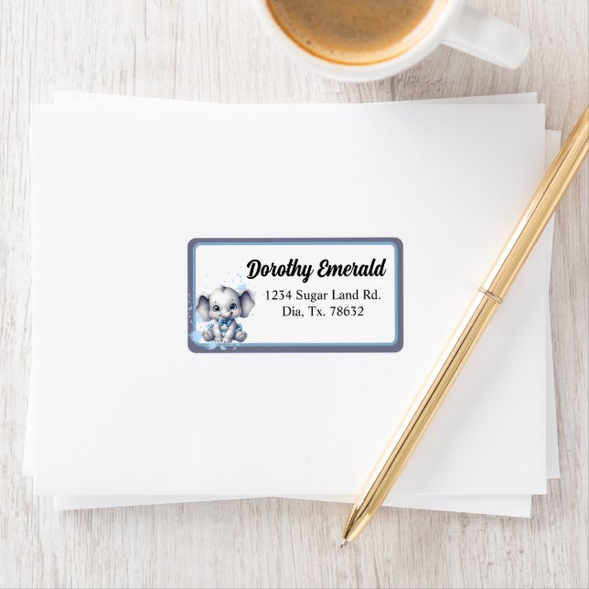 Cutie Blue Elephant - Little Peanut Label (Insitu)
