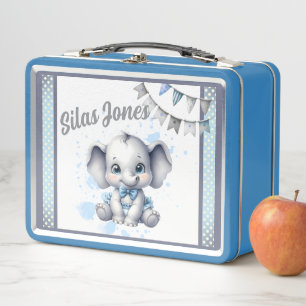 Cutie Blue Elephant - Little Peanut Metal Lunch Box