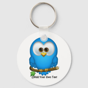 Cutie Blue Tweet Bird Keychains