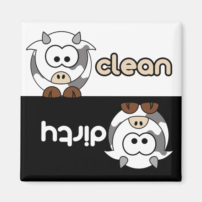 Cutie Cartoon Dishwasher Magnet (Front)