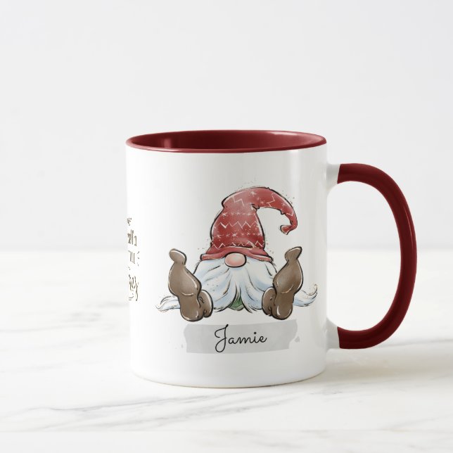 Cutie Christmas Gnome Mug (Right)