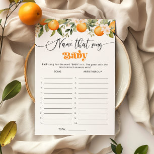 Cutie citrus Name that song baby shower game