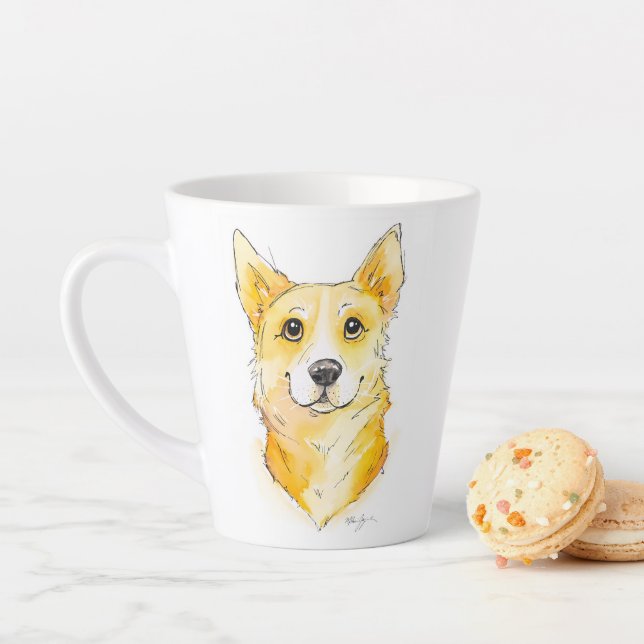 Cutie Corgi Latte Mug (In Situ)