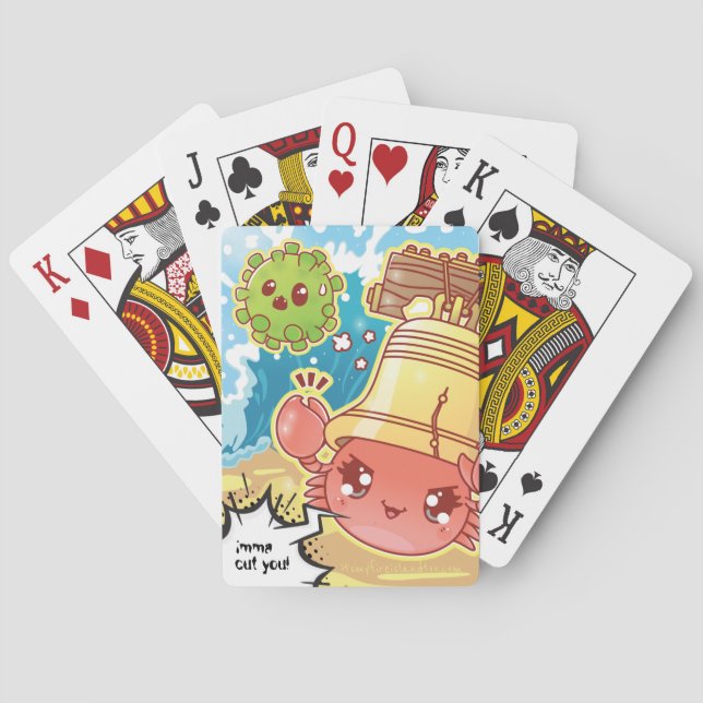 Cutie Crab vs COVID Playing Cards (Back)