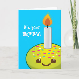 cutie Cupcake Happy Birthday smiles Card