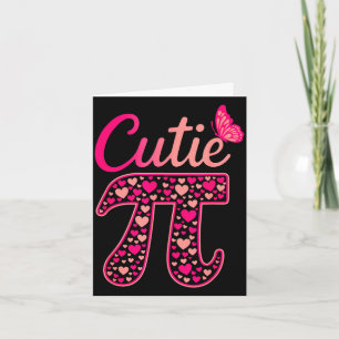 Cutie day funny symbol 314 math teacher day lover card
