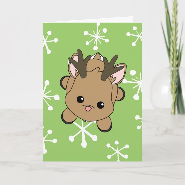 Cutie Dear Holiday Card (Front)