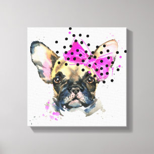 Cutie French Bull Dog Canvas Print