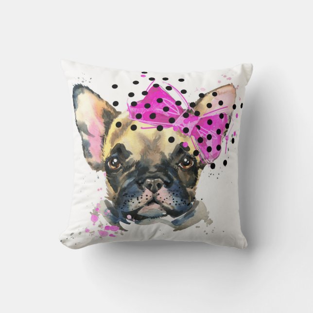Cutie French Bull Dog Cushion (Front)