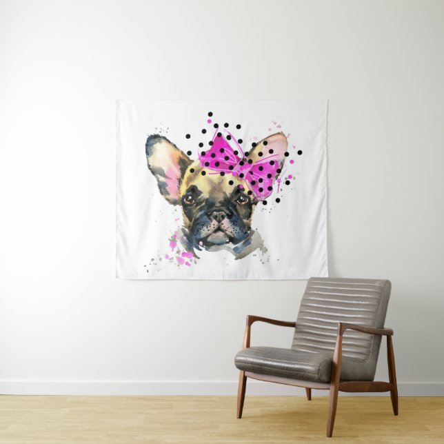 Cutie French Bull Dog Tapestry (In Situ (Horizontal))