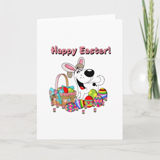 Cutie has Easter Bunny Ears Holiday Card (Front)