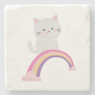Cutie Kitten Cat Stone Coaster
