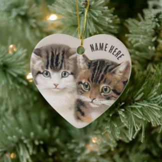 Cutie Kitten Faces • Art by H. Maguire • Ornament 