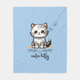 Cutie Kitty Fleece Blanket