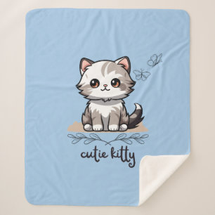 Cutie Kitty Sherpa Blanket