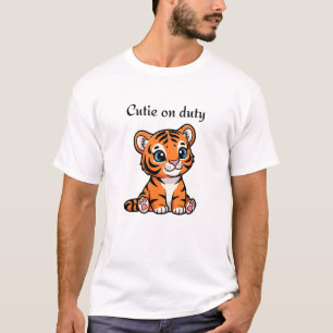 Cutie on Duty Shirt   Cute Baby Tiger Tee
