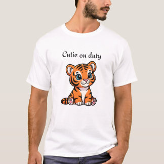 Cutie on Duty Shirt | Cute Baby Tiger Tee