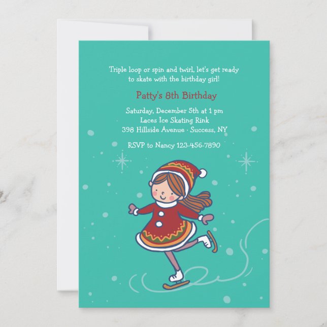 Cutie on Ice Invitation (Front)