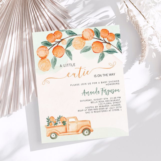 Cutie on the way oranges budget baby shower (Creator Uploaded)