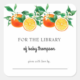Cutie Orange Citrus Book Label