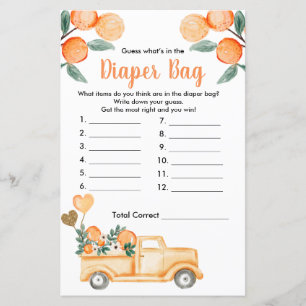 Cutie Orange Citrus Guess What's In the Diaper Bag