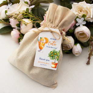 Cutie Orange Citrus Summer Ice Cream Baby Shower Gift Tags